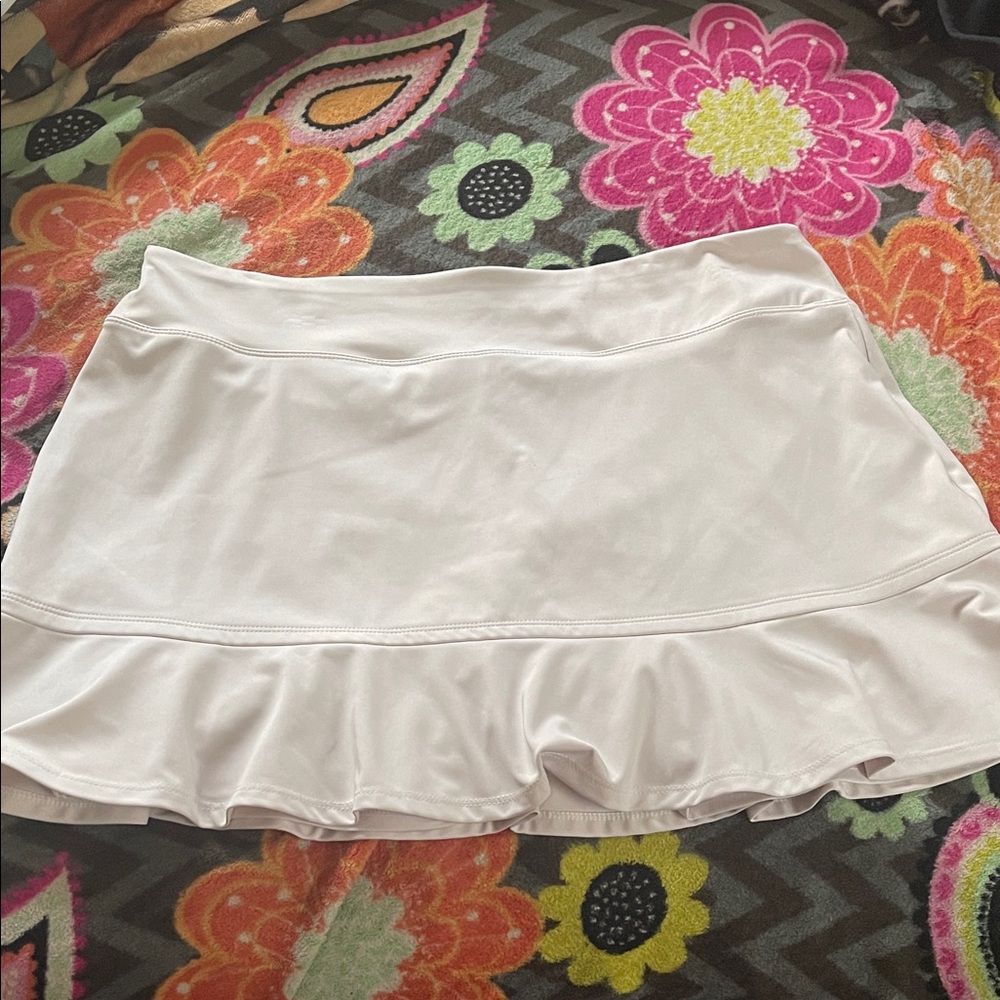 White Ruffle Skirt with Shorts